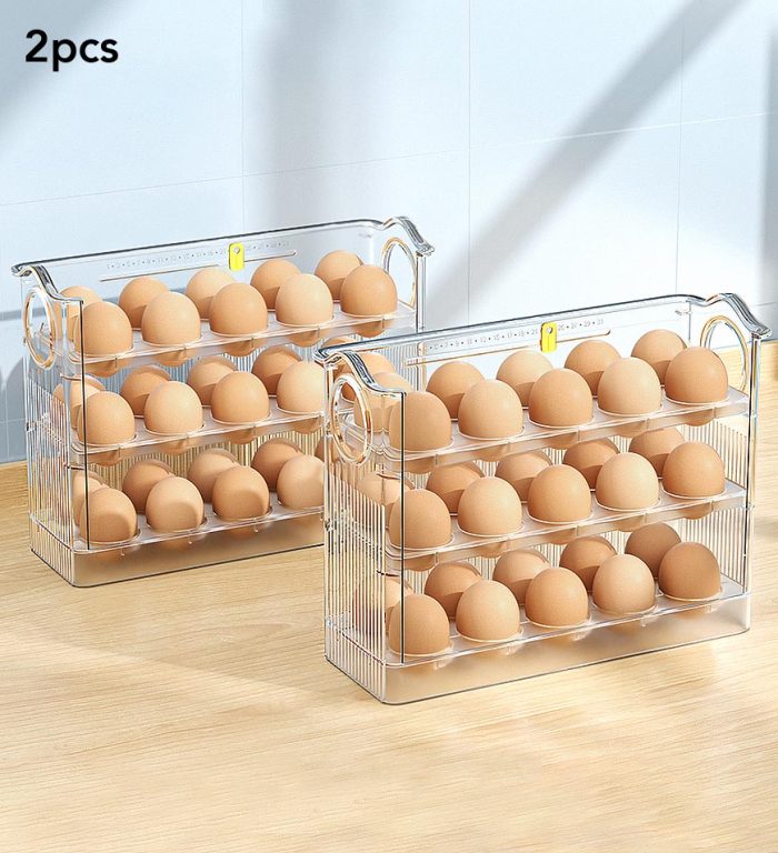 30-Grids Timing Flip Egg Storage Container