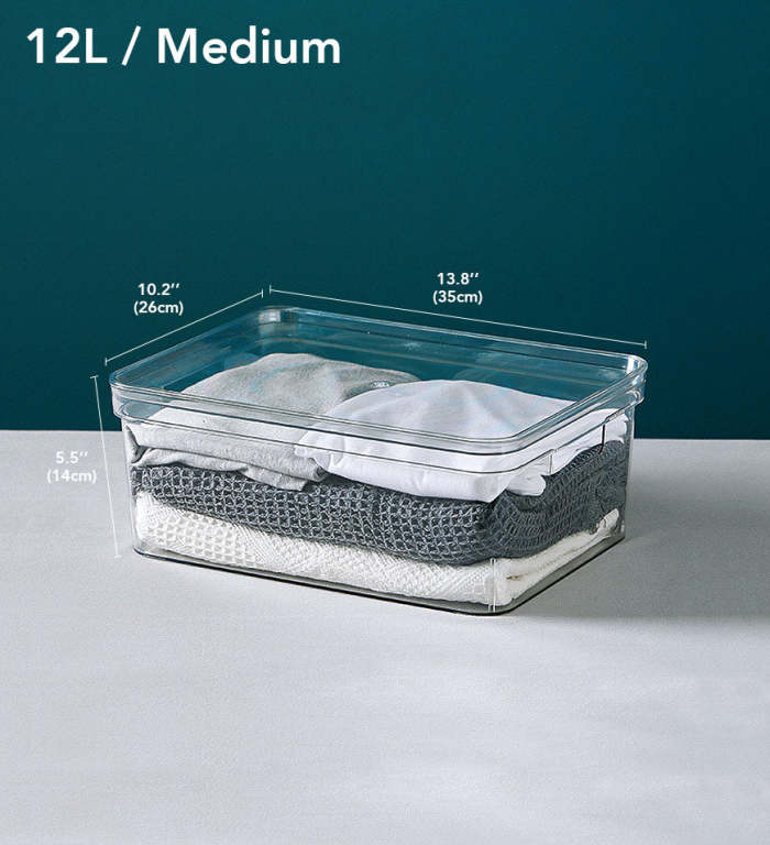 Transparent Acrylic Storage Box Without Lid