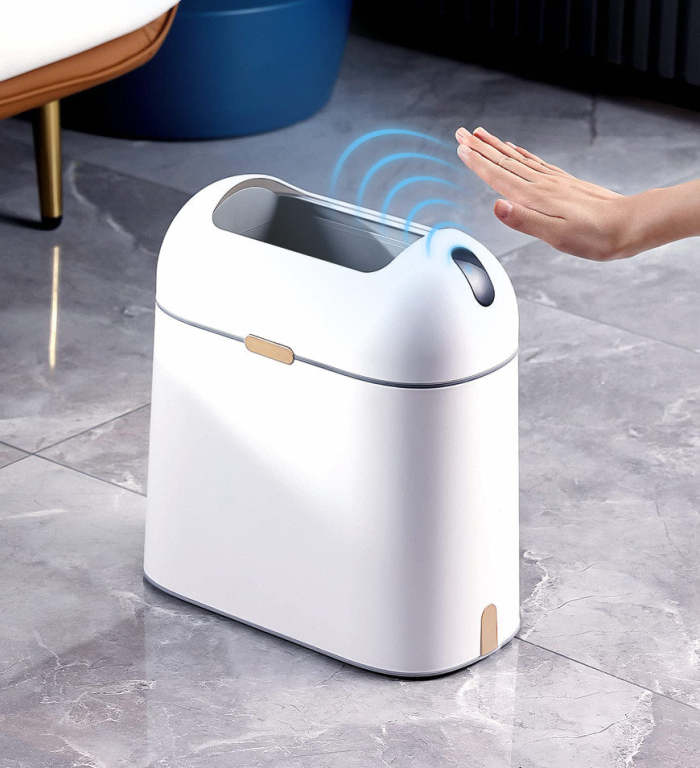 Spaceman Smart Sensor Trash Can With Butterfly Lid