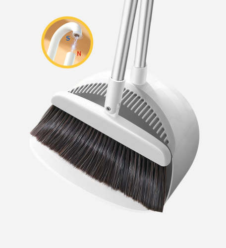 Household Magnetic Suction  U-Shaped Broom Dustpan Set