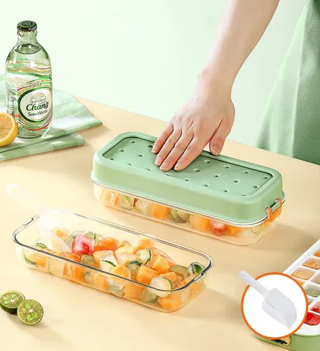 Ice Cube Tray With Lid For Freezer