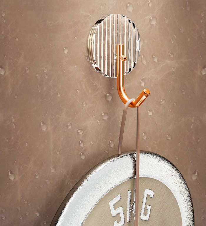 Acrylic Wall Mounted Hooks （Rose Gold）