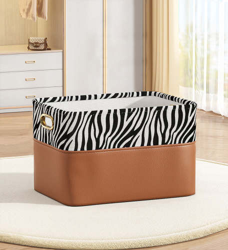 Oxford Textile Pu Leather Storage Box