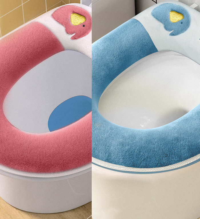 Cartoon Washable Toilet Cover 2-Count