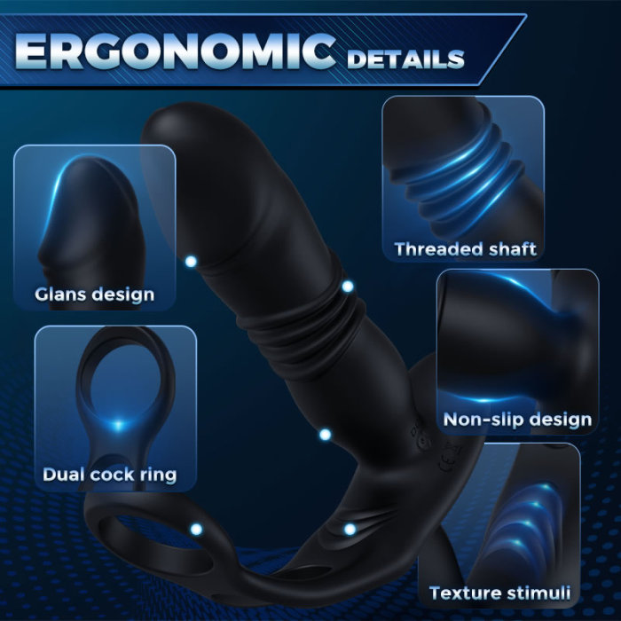 [Sale] Saul Glans 3 -Thrusting & 12 -Vibrating Cock Rings Prostate Massager