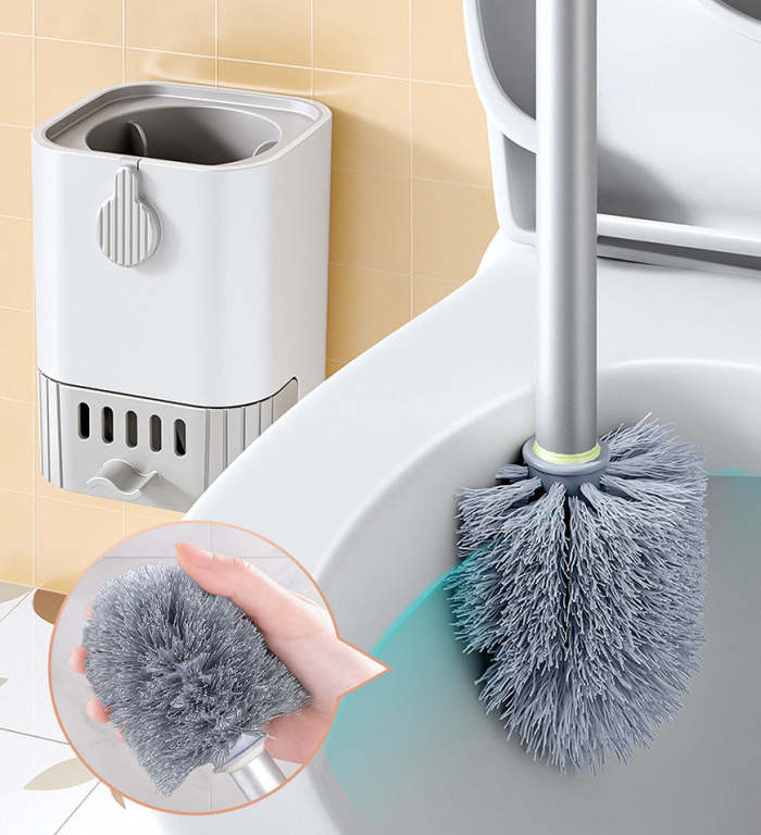 Wall-Mounted Long Handled Cleaning Hair Brush