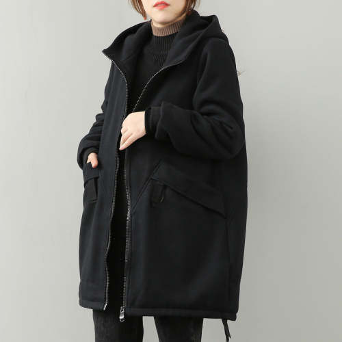 Winter Hooded Warm Mid-Length Coat