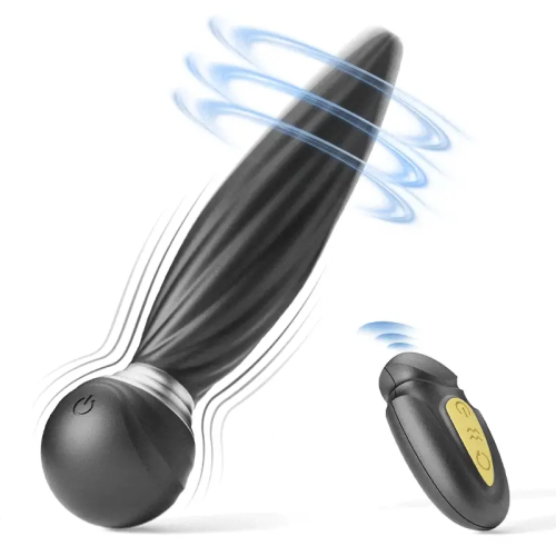 Daisy 7 Vibrating & 7 Head Rotating Remote Prostate Anal Butt Plug