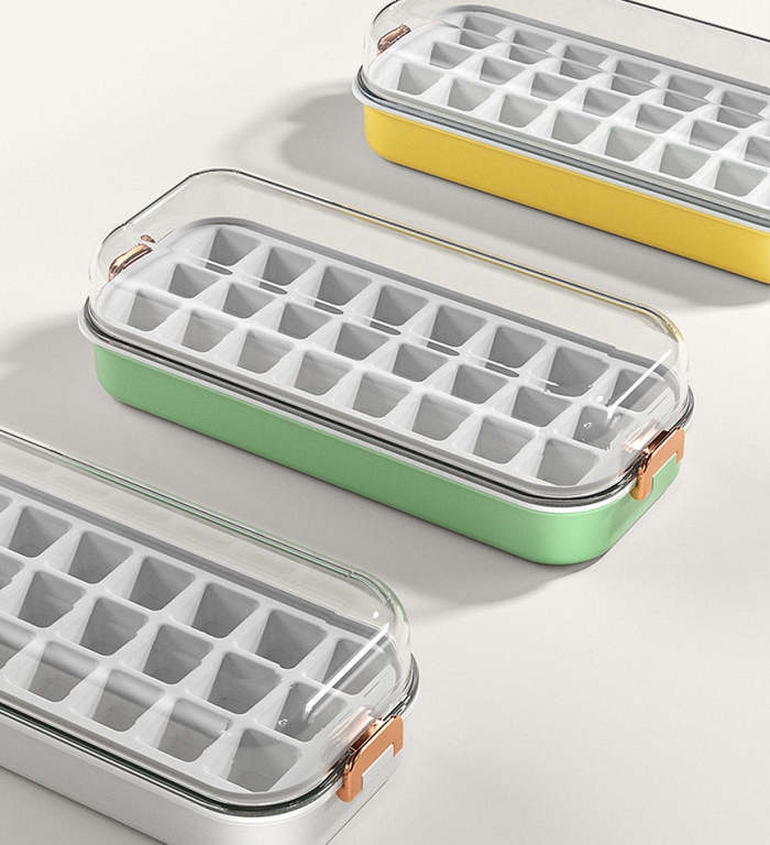 Ice Cube Tray With Lid For Freezer