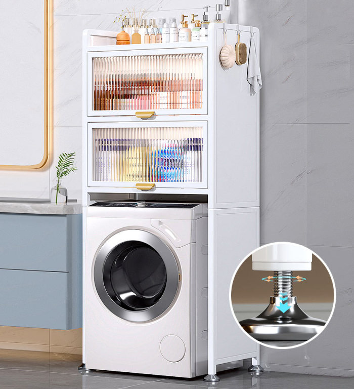3-Layer Metal Storage Cabinet For Bathroom Laundry