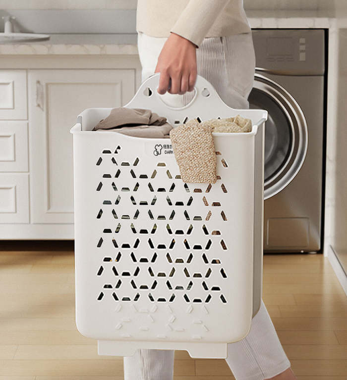 Collapsible Hanging Laundry Basket With Carry Handle 2 Packs