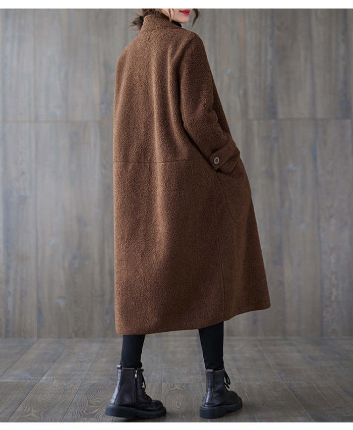 Women'S Winter Faux Lamb Wool Coat