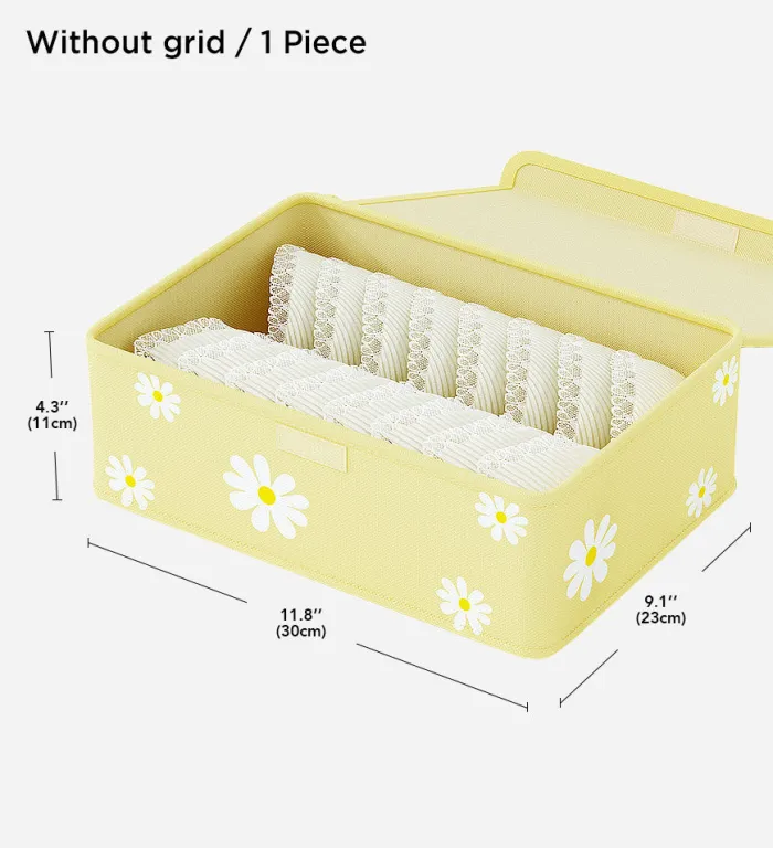 Cotton Underwear Storage Organizer With Lids