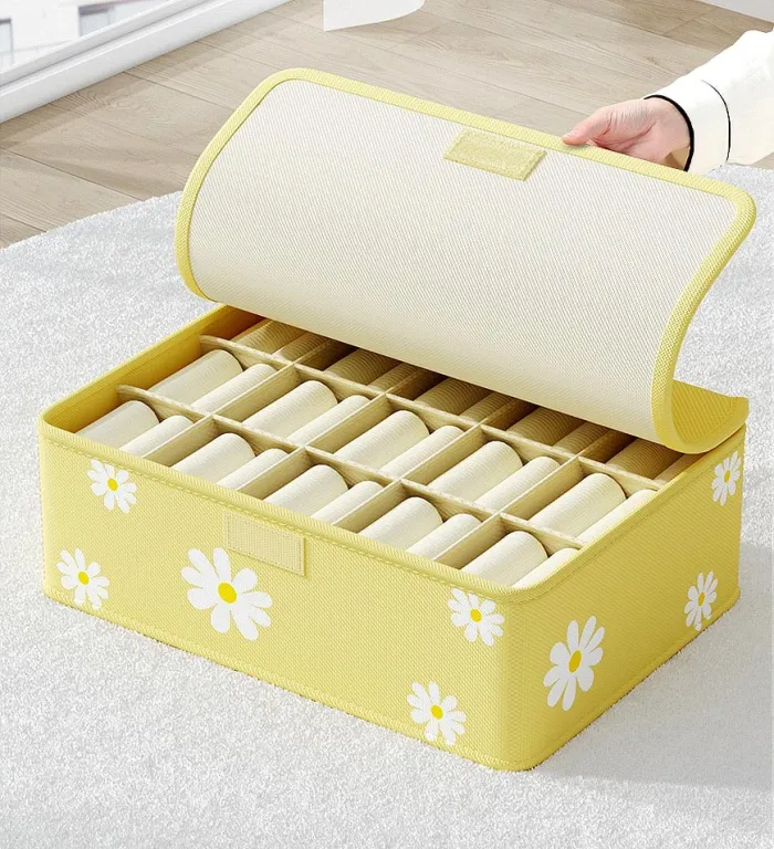 Cotton Underwear Storage Organizer With Lids
