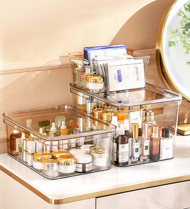 Transparent Acrylic Storage Box Without Lid