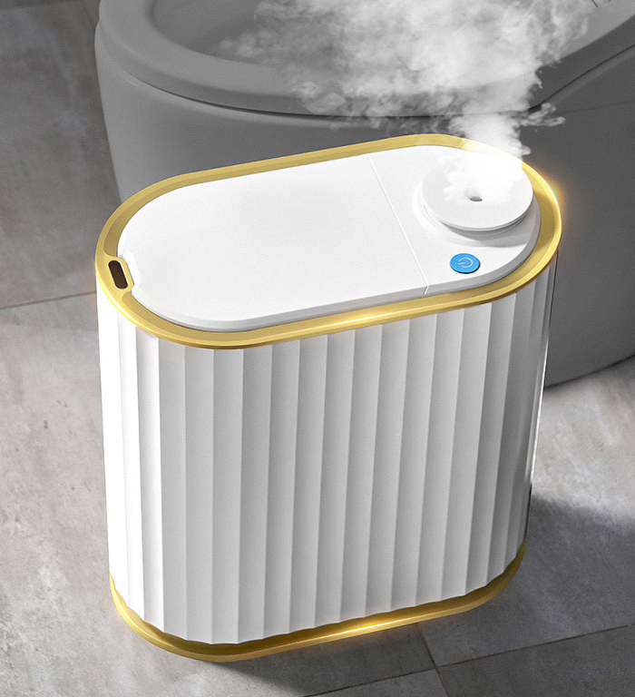 Bathroom Smart Sensor Garbage Bin With Aromatherapy Bottle