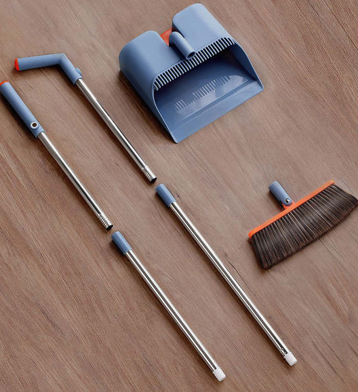 Broom And Dustpan Set Adopt A Magnetic Design For Home