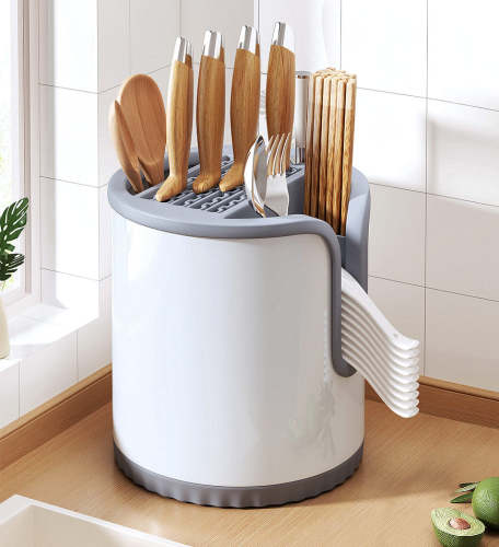 Multi-Function Rotating Utensil Caddy