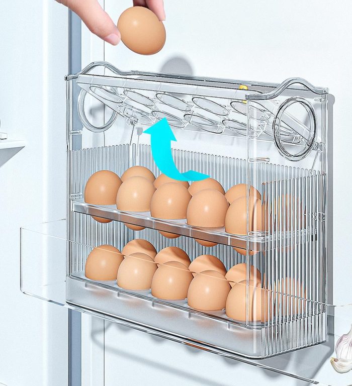 30-Grids Timing Flip Egg Storage Container