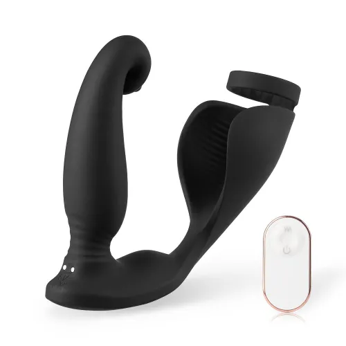 S-Hande Versatile Vibrating Remote Control Cock Ring Butt Plug Prostate Massager