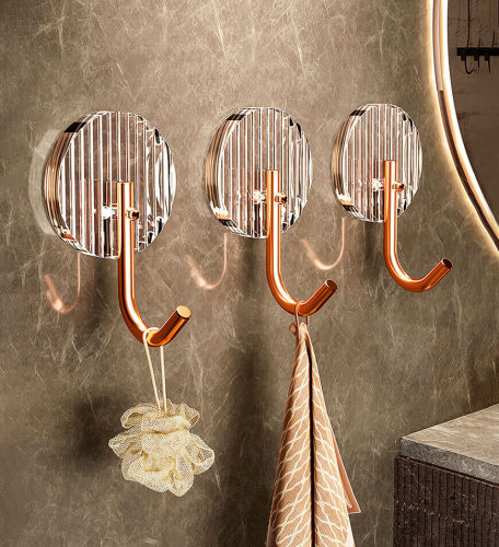 Acrylic Wall Mounted Hooks （Rose Gold）