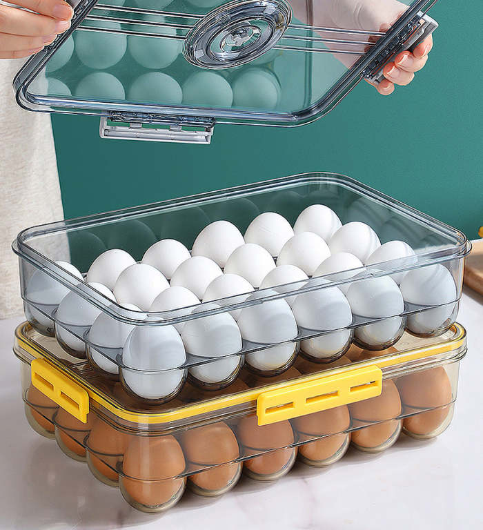 Smart Eggs Container For Refrigerator With Date Reminder