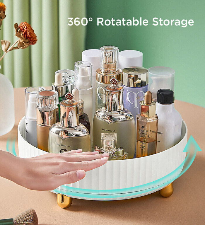 Light Luxury Cosmetic Turnable Storage Display Rack