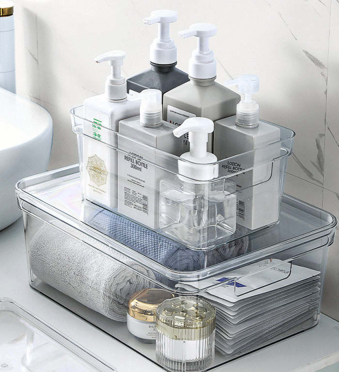 Transparent Acrylic Storage Box Without Lid