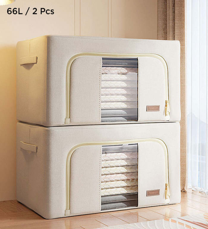 Cotton Foldable Clothes Storage Box