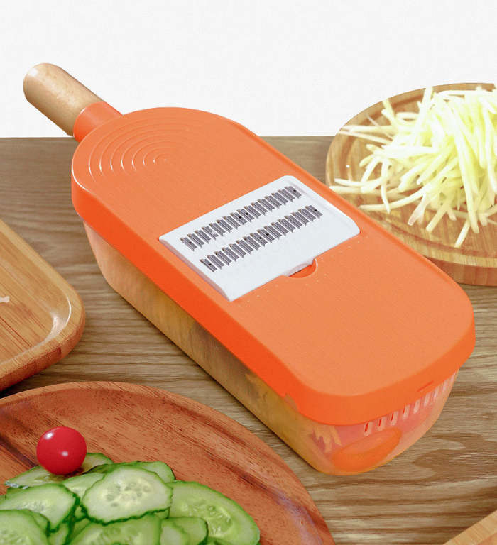 Multifunctional Vegetable Cutter Peeler With Back Storage