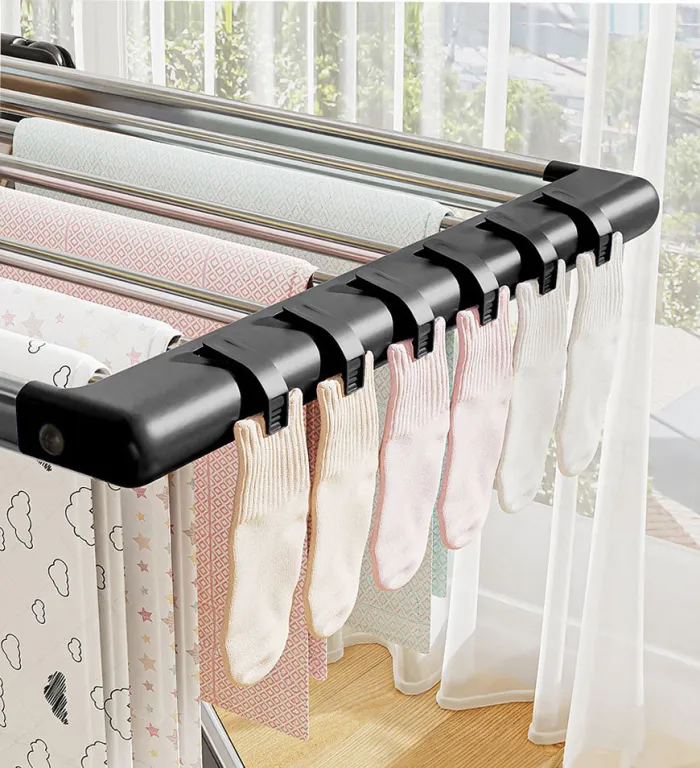 Foldable Drying Rack With Wheels
