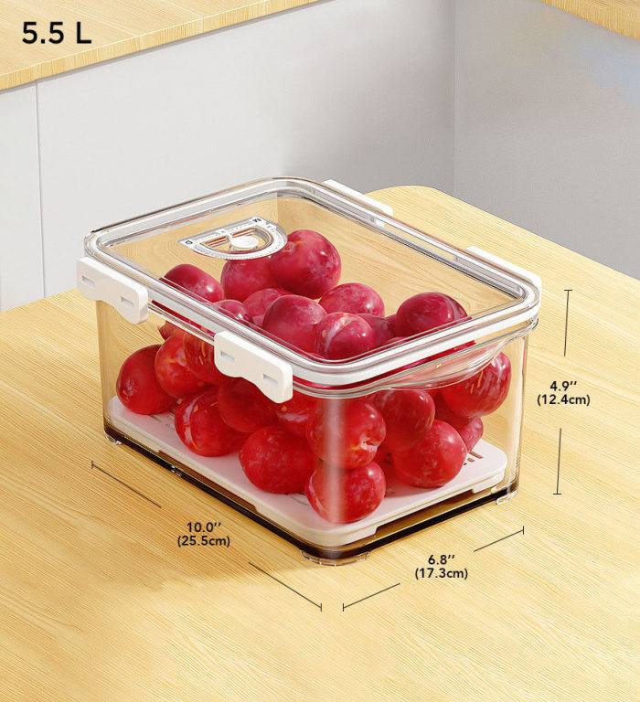 Stackable Refrigerator Clear Storage Containers With Lids