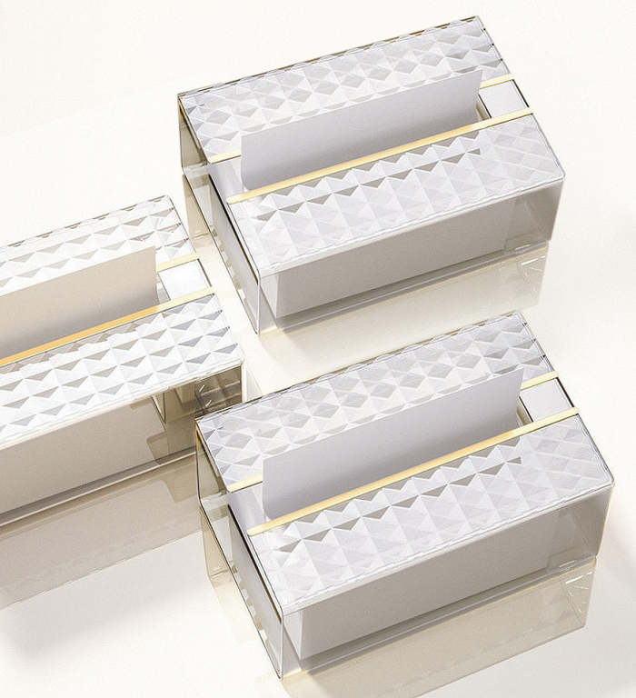 Wall Mount Rectangular Clear Acrylic Tissue Box