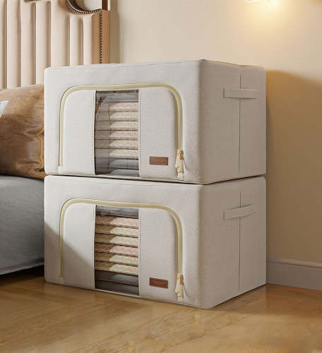 Cotton Foldable Clothes Storage Box