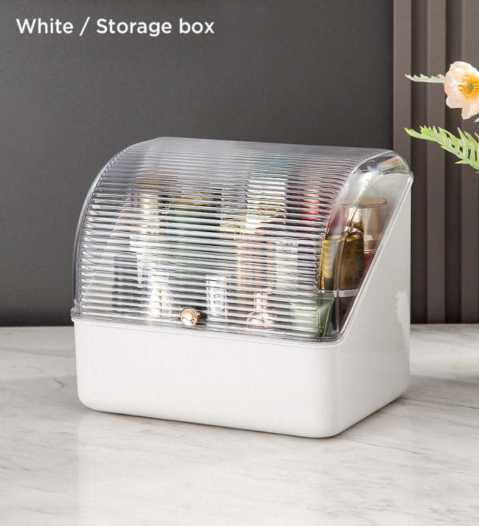 Dustproof Cosmetic Organizer Box With Lid