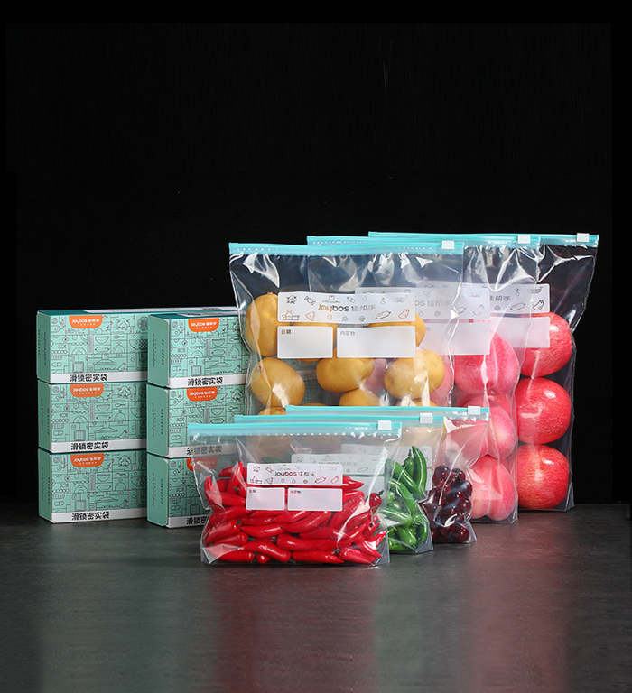 Slider Freezer Bags For Food Organization And Storage Double Zipper Design