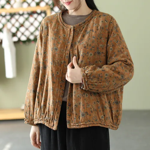 Women'S Winter Retro Quilted Jacket
