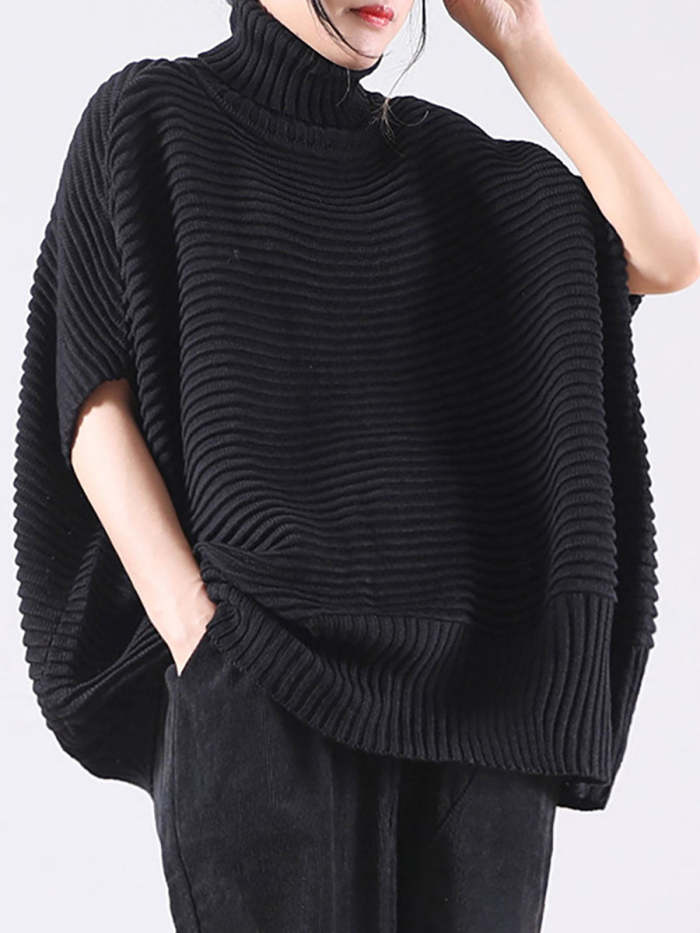 Women'S Autumn Plus Size Dolman Sleeve Sweater