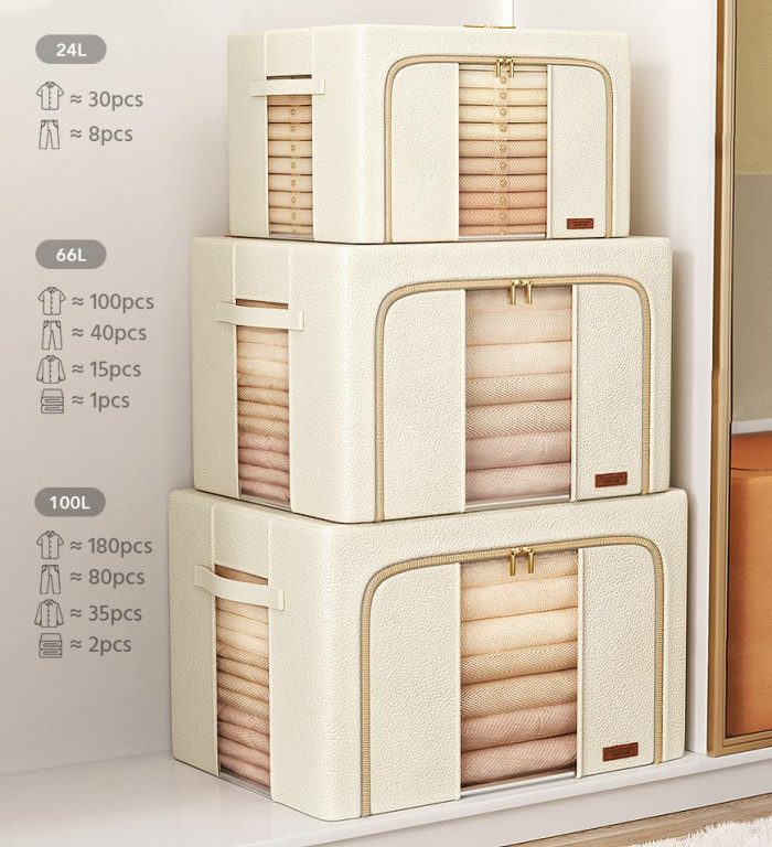 Leather Clothes Storage Case With Windows