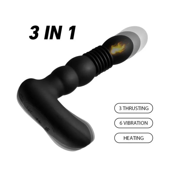 Prostate King 3 In 1 6 Vibration 3 Thrusting Heating Prostate Massage