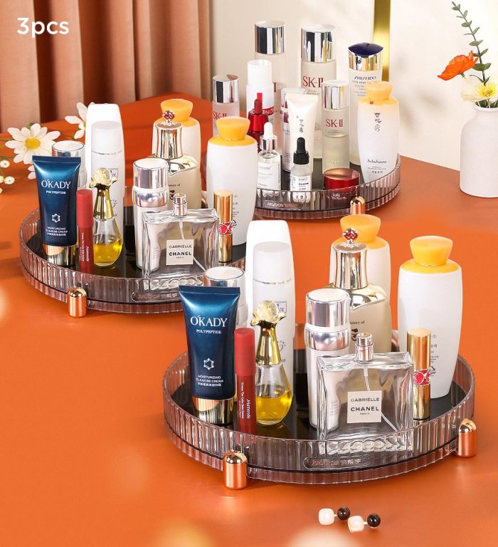 Transparent Light Luxury Rotating Storage Tray