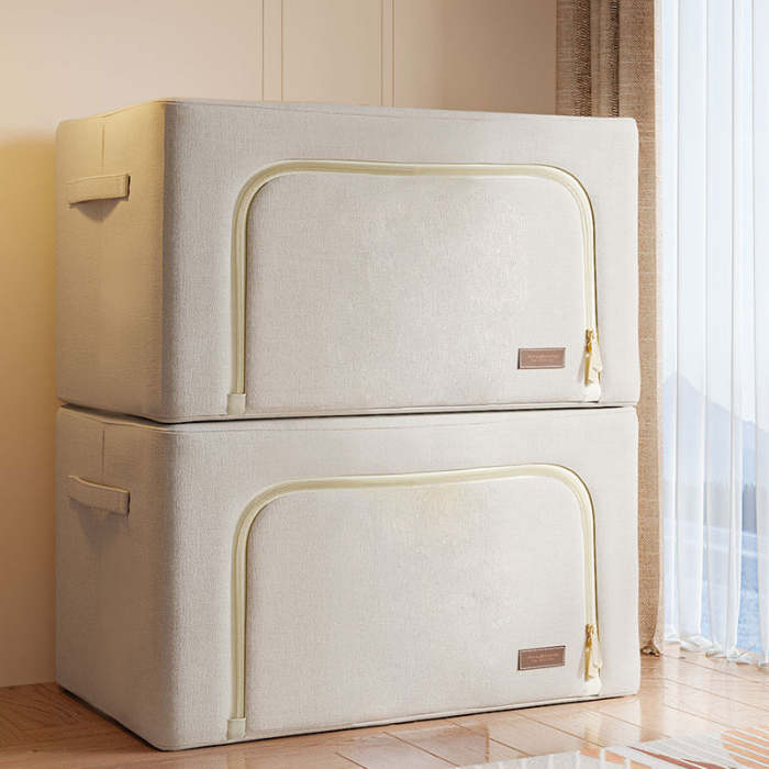 Sturdy Stackable For Closet Steel Frame Storage Box