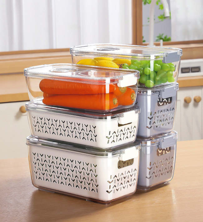 Multifunctional Fridge Timer Control Storage Containers