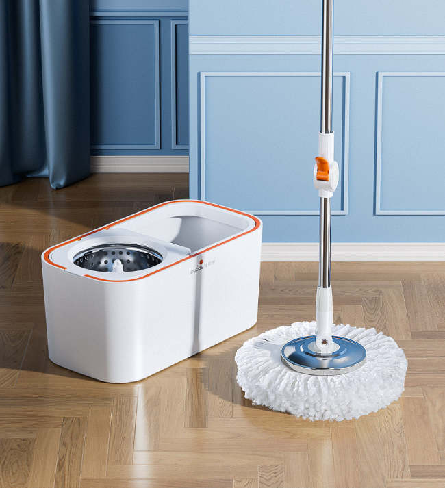 360 Spinning Mop Bucket Floor Cleaning System With 6 Refills
