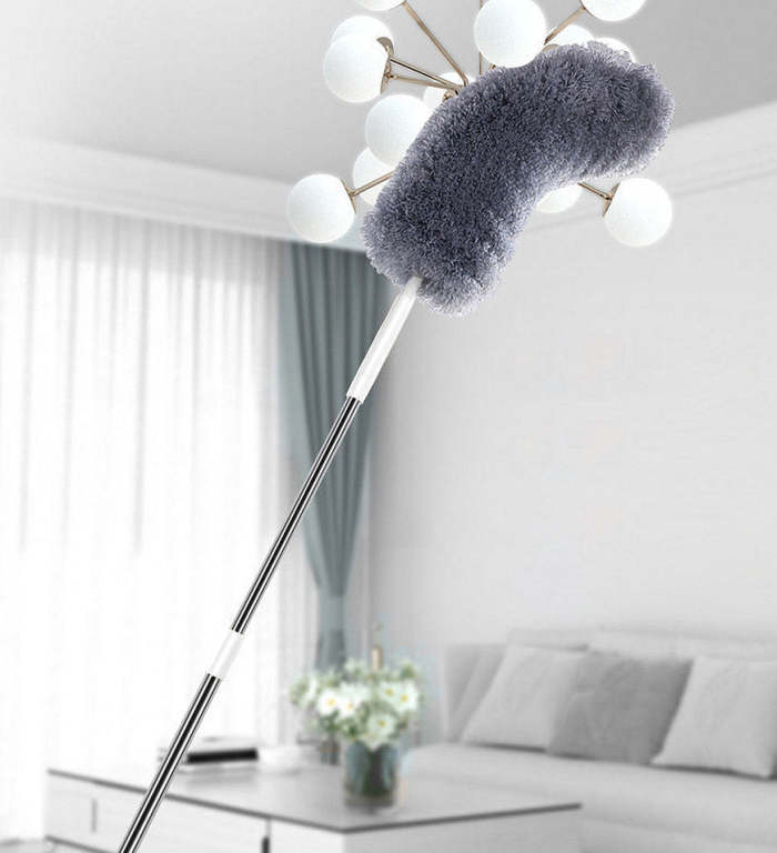 Microfiber Duster With Extension Pole And Drying Rack