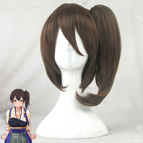 Kantai Collection Kancolle Aircraft Carrier Kaga Brown Cosplay Wig