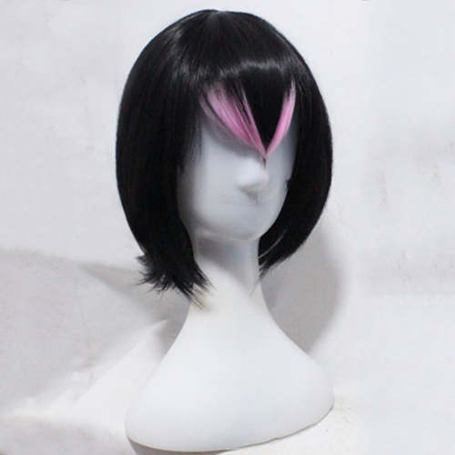 Kemono Friends Royal Penguin Princess Hululu Headset Black Pink Cosplay Wig