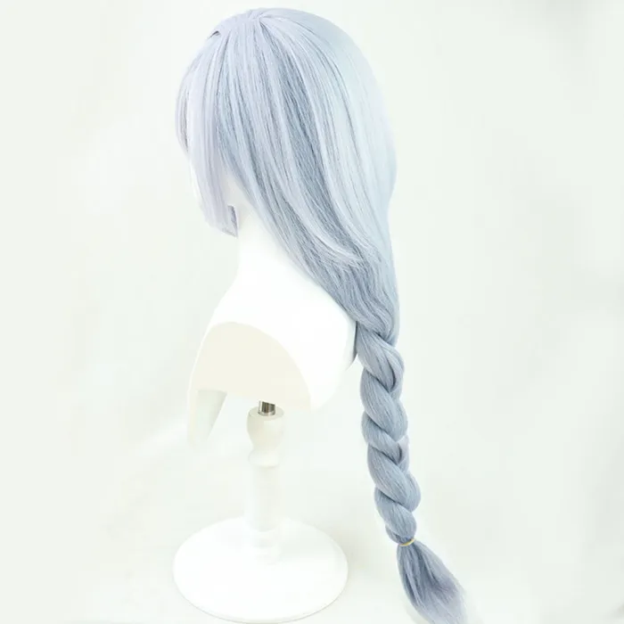 Genshin Impact Shenhe Grey Blue Cosplay Wig