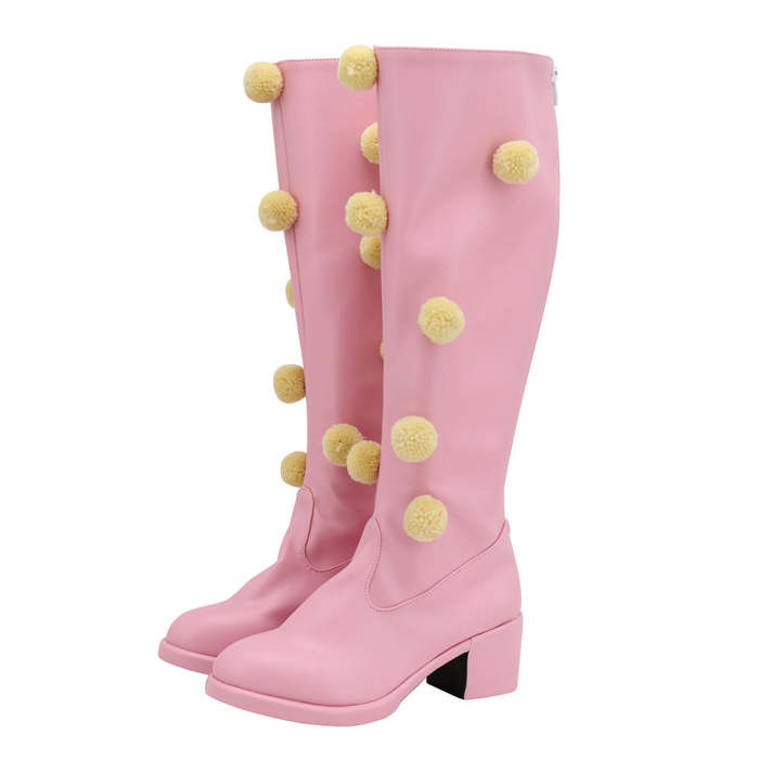 Jojo'S Bizarre Adventure: Steel Ball Run Lucy Pink Shoes Cosplay Boots