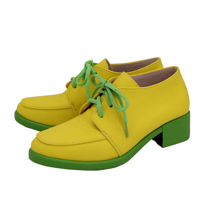 Jojo'S Bizarre Adventure :Unbreakble Diamond Rohan Kishibe Heaven' Door Yellow Cosplay Shoes